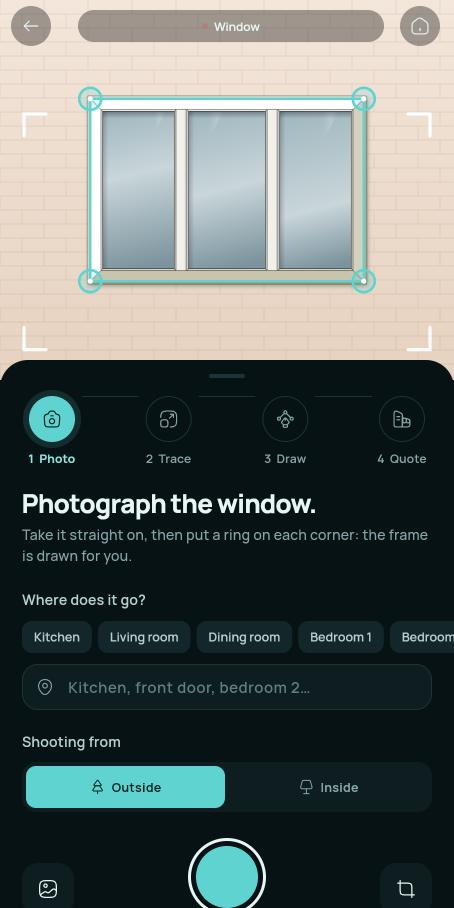 The app: photo and size